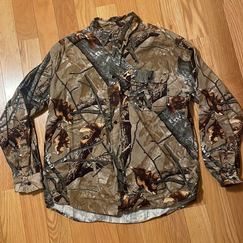 Outfitters Ridge Men's Shirt Size Large Fusion 3D Camo Button Up